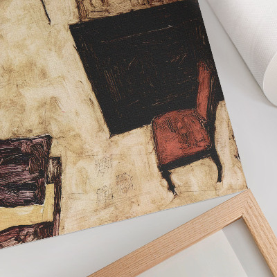 Retro plakát Schiele szalonja Neulengbachban (1911), Egon Schiele