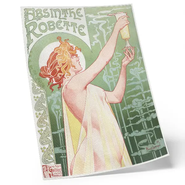 Poszter Absinthe Robette Privat Livemont (1896) kromolitográfia