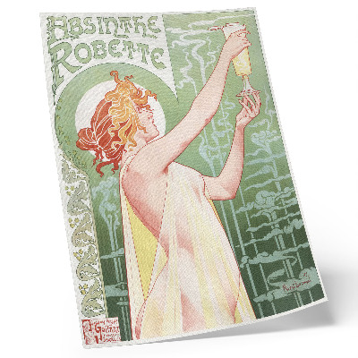 Poszter Absinthe Robette Privat Livemont (1896) kromolitográfiája