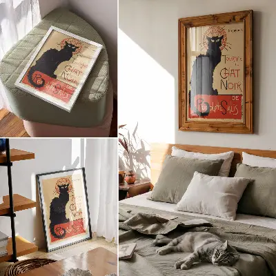 Retro plakát Théophile Alexandre Steinlen Tournée du Chat Noir 1896 című alkotása