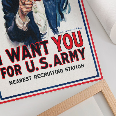 Poszter Amerikai katonáknak keresett plakát, James Montgomery Flagg esztétikus litográfiája