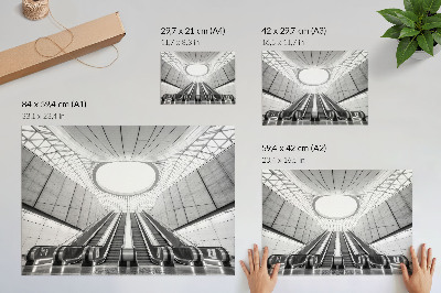 Poszter Minimalista belső futurisztikus építészet