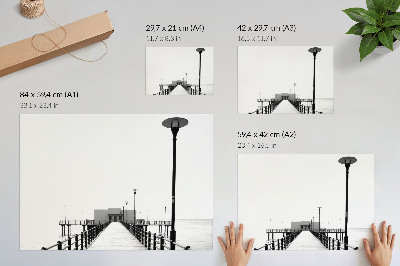 Poszter Minimalista híd, téglalap alakú építészet