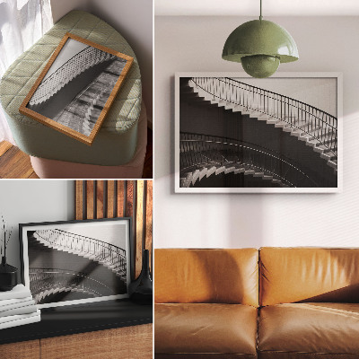 Poszter nyomtatás Fekete-fehér elegancia, modern formák