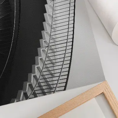 Poszter nyomtatás fekete-fehér elegancia modern formákkal