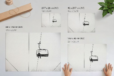 Vintage poszter Minimalizmus, magány, béke, téli táj