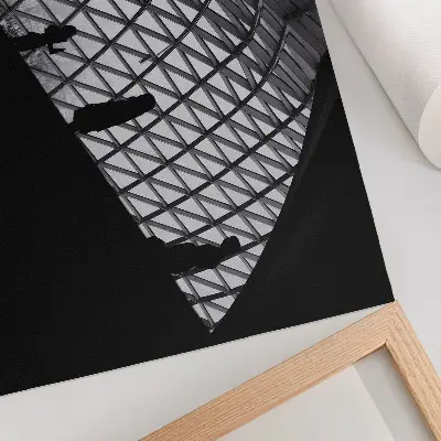 Poszter modern tetősziluett kontrasztos mintával