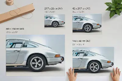 Klasszikus sportautó poszter elegáns és sikkes vintage stílusban
