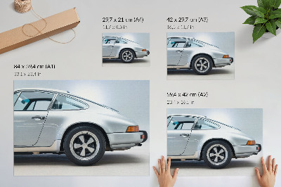 Vintage poszter Klasszikus sportautó elegáns stílus sikkes