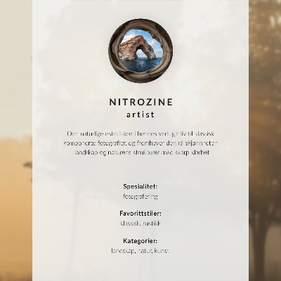 Vintage poszter Zöld erdő a ködben, hangulatos és titokzatos