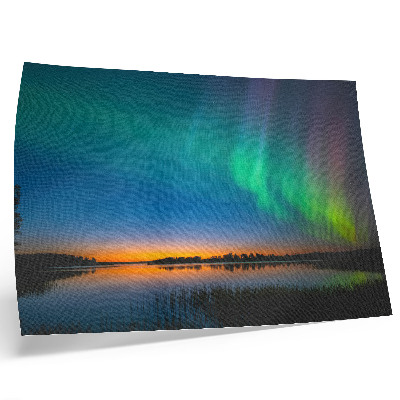 Poszter Aurora fény a tó felett, varázslatos hangulat