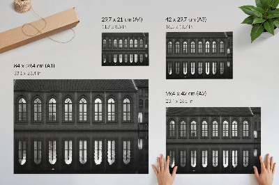 Poszter Szimmetria, tükröződés, építészeti elegancia, harmónia