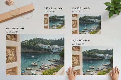 Poszter Csónaköböl mediterrán dombjai
