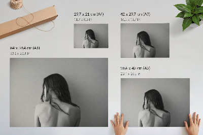 Poszter nyomtatás A monokróm figurák minimalista bája