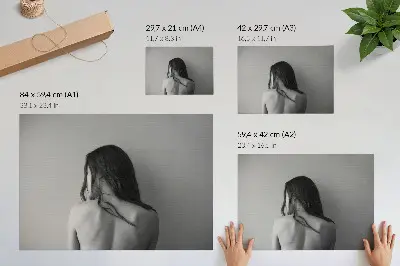 Poszter nyomtatás a monokróm figurák minimalista bájával
