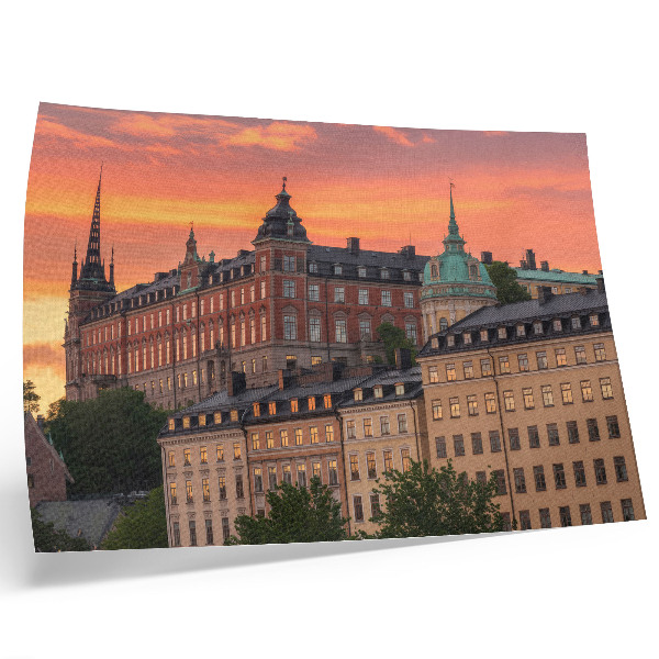 Poszter Naplemente, bájos épületek, történelmi hangulat