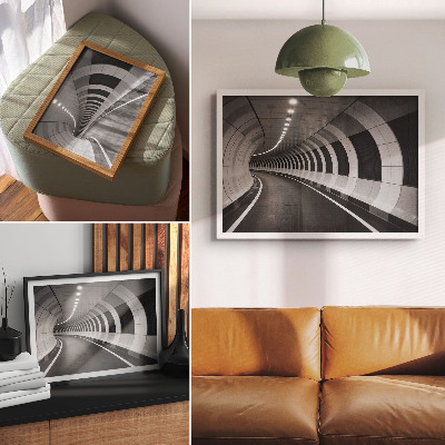 Poszter Modern geometrikus térbeli alagút