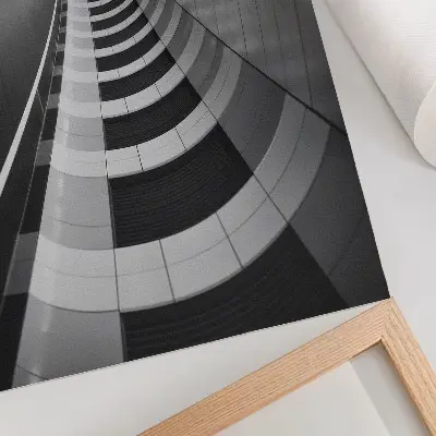 Poszter modern geometrikus térbeli alagút mintával