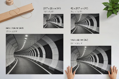 Poszter Modern geometrikus térbeli alagút