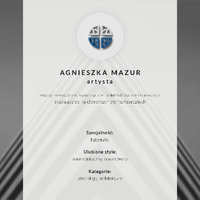 Poszter nyomtatás Szimmetria, vonalak, monokrómitás, dinamikus kompozíció