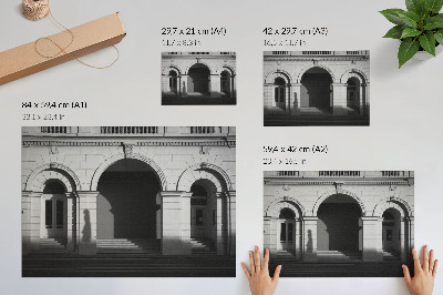 Poszter Elegáns építészet klasszikus boltívek árnyékok