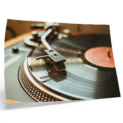 Vintage poszter Nosztalgikus vintage zenei hangulatú gramofon