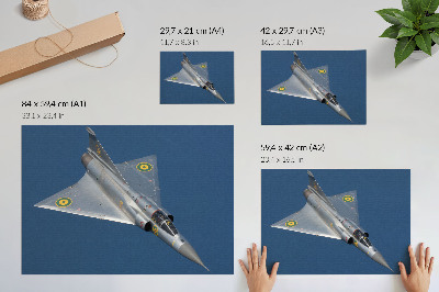 Poszter nyomtatás Egy dinamikus katonai repülőgép a levegőben