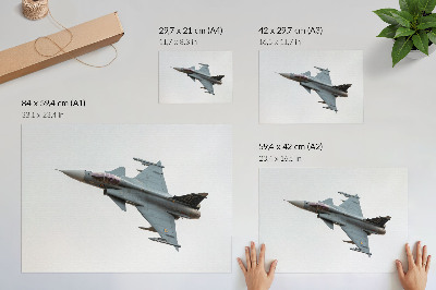 Poszter nyomtatás Egy modern vadászgép repülés közben az ég ellen