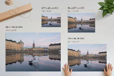 Épületek tükröződései pasztell árnyalatokban vintage poszter