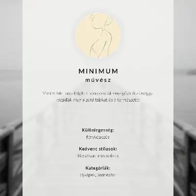 Poszter minimalista téli erdei táj harmónia motívummal