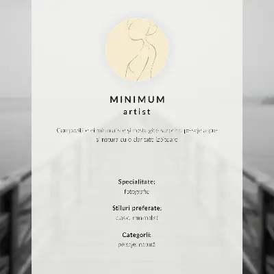 Poszter minimalista téli erdei táj harmónia motívummal