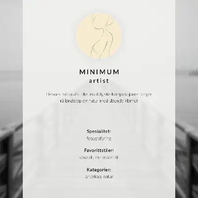 Poszter minimalista téli erdei táj harmónia motívummal