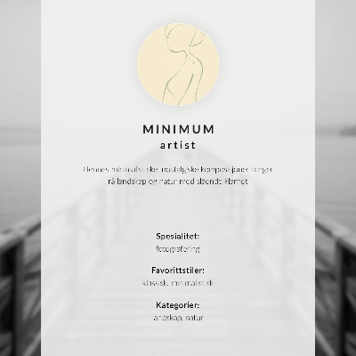 Poszter Minimalista téli fa táj harmónia motívum