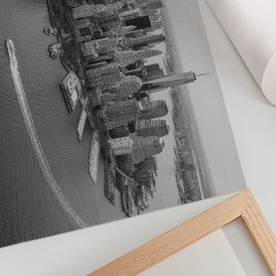 Vintage poszter Modern panoráma a városi felhőkarcolókról