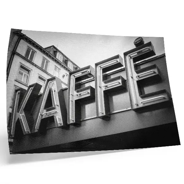 Vintage poszter neon minimalista városi stílusú kerettel