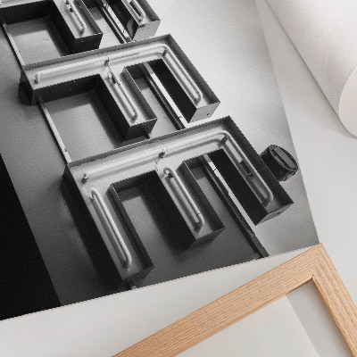 Vintage poszter Neon minimalista városi stílusú keret