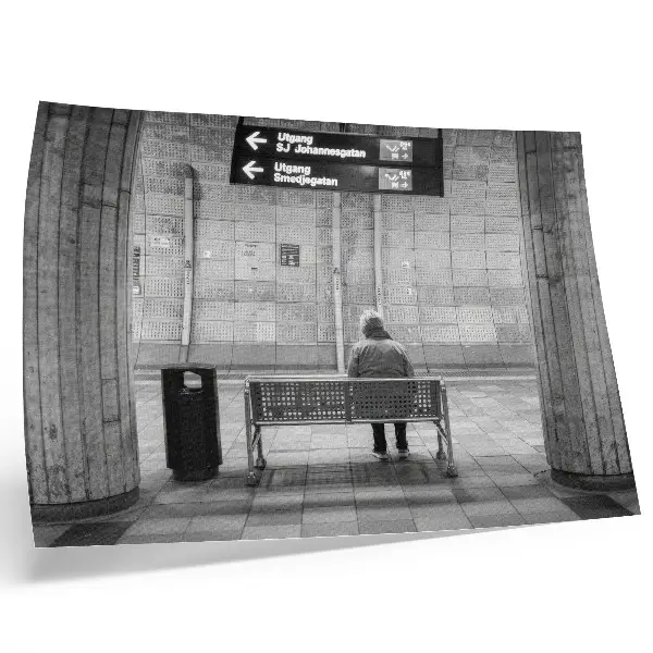 Poszter minimalista városi tér szürke modern stílusban