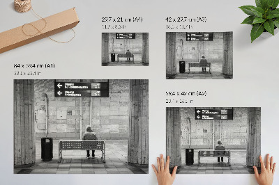 Poszter Minimalista városi tér szürke modernitás