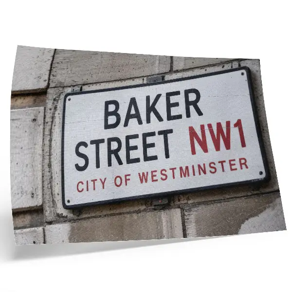 Baker Street Westminster utcatábla vintage poszter