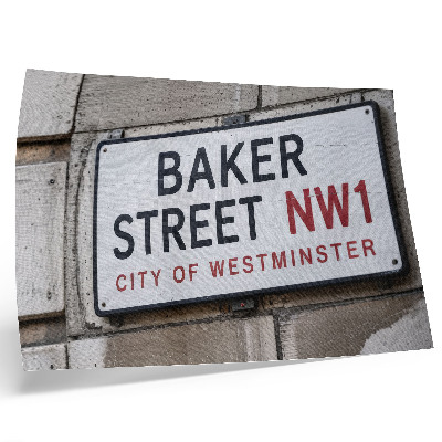 Vintage poszter Baker Street Westminster utcatábla