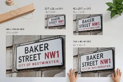 Baker Street Westminster utcatábla vintage poszter