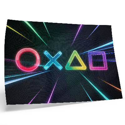 Vintage poszter Neon geometriai alakzatok mozgásban