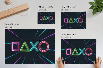 Poszter nyomtatás Neon formák, dinamikus színek, futurisztikus