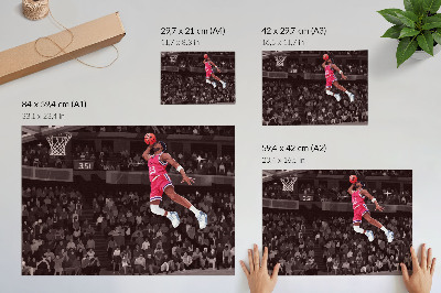 Poszter Sportdinamika kontrasztos színek illusztráció