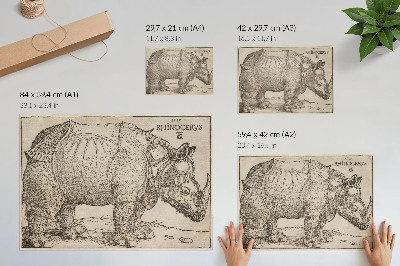 Vintage poszter Orrszarvú (1515), Albrecht Dürer