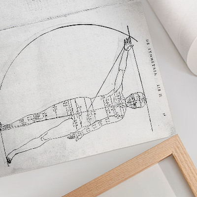 Poszter nyomtatás Férfi rajza latin nyelven Albrecht Dürer változatában