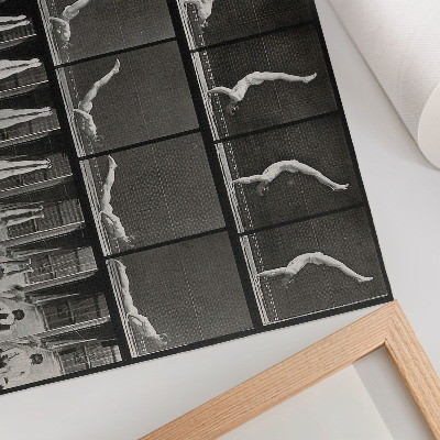 Poszter Egy férfi hanyatt fekve, kézen állva. Eadweard Muybridge fotója, 1887.