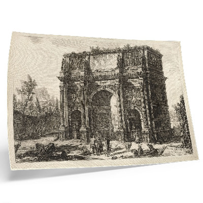Poszter nyomtatás Konstantin diadalívének látképe Giovanni Battista Piranesi 