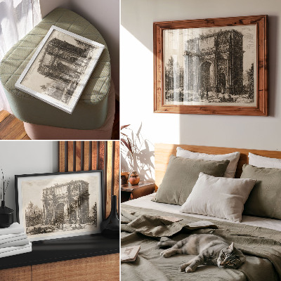 Poszter nyomtatás Konstantin diadalívének látképe Giovanni Battista Piranesi 
