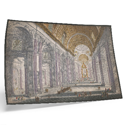 Poszter Gezicht op het interieur van de Sint Pietersbasiliek te Vaticaanstad, anonymous és Giovanni Battista Piranesi